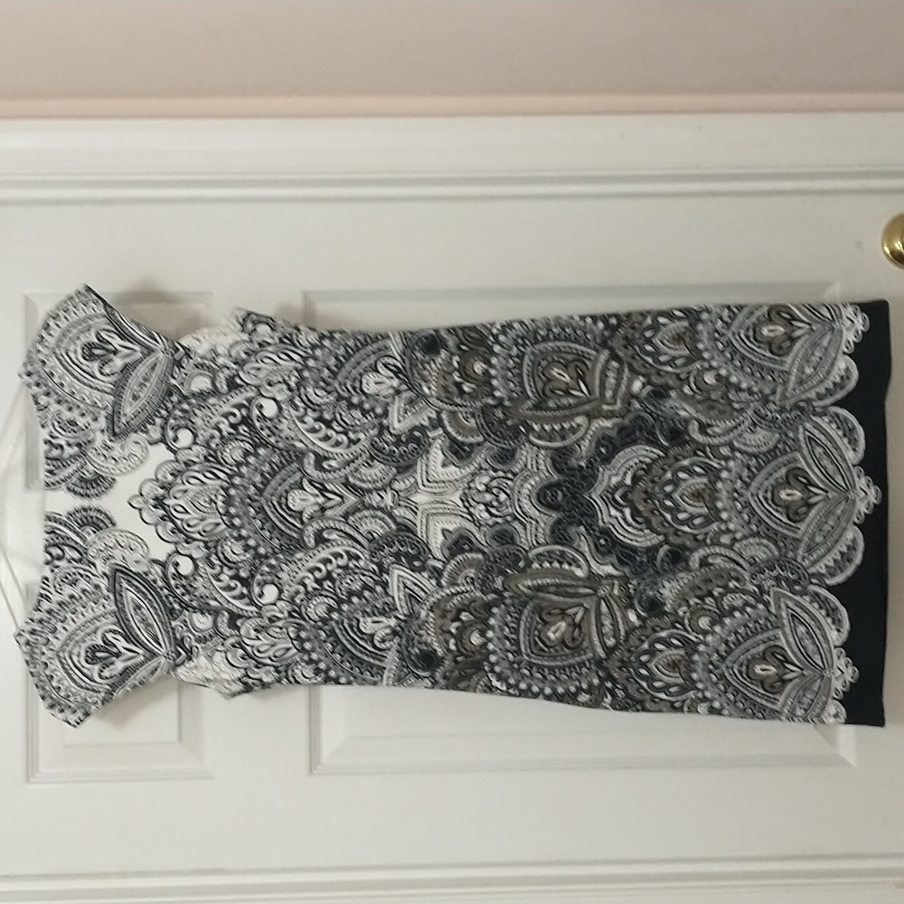 London Style Paisley Dress Size10 - Picture 3 of 6